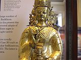 British Museum Top 20 Buddhism 19 Padmasambhava 19. Padmasambhava � Tibet, 18C AD, 38 cm high. Padmasambhava (Tib. Guru Rinpoche) is revered for bringing Tantric Buddhism to Tibet from northern India in the late 8C AD. The gilt bronze figure is shown seated on a lotus throne in the rich robes of a prince. He holds a vajra in his right hand and in his left a vase of the elixir of immortality.